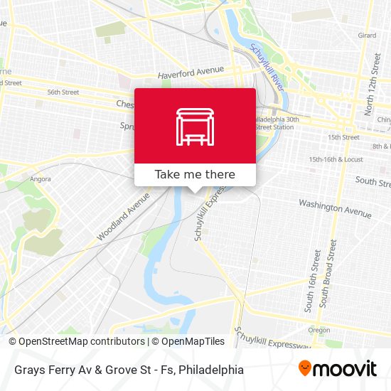 Mapa de Grays Ferry Av & Grove St - Fs