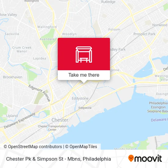Chester Pk & Simpson St - Mbns map