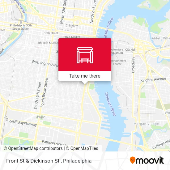 Front St & Dickinson St map
