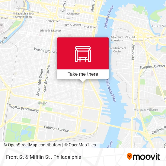Front St & Mifflin St map