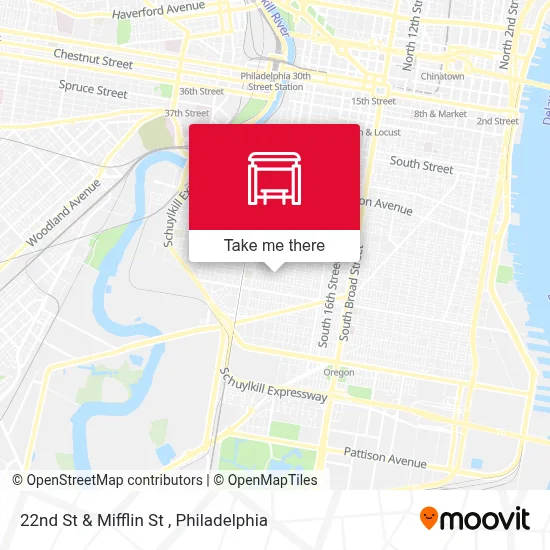 22nd St & Mifflin St map
