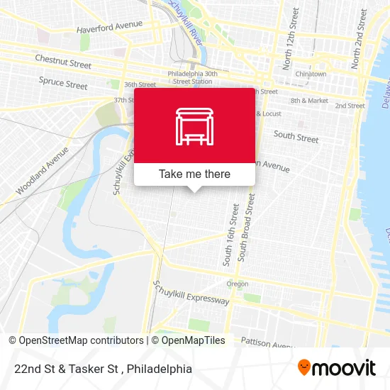 22nd St & Tasker St map