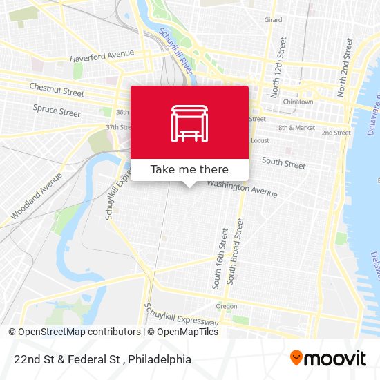 22nd St & Federal St map