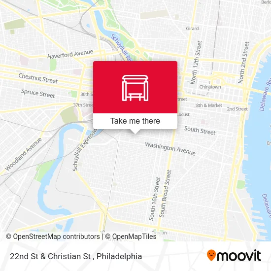 22nd St & Christian St map