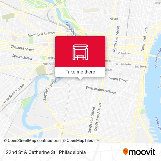 22nd St & Catherine St map