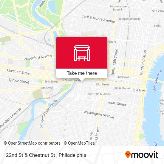 22nd St & Chestnut St map