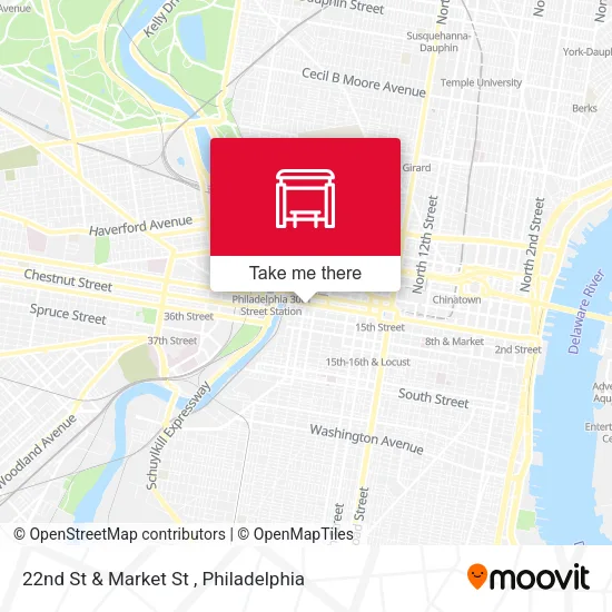 22nd St & Market St map