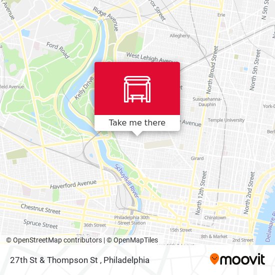 27th St & Thompson St map