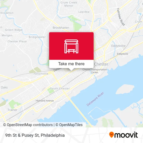 9th St & Pusey St map