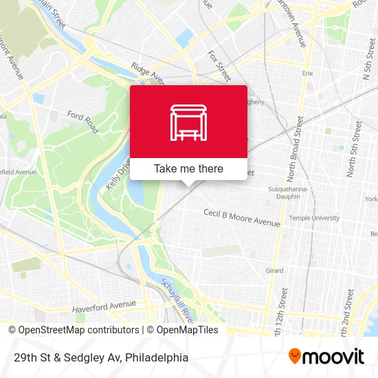 29th St & Sedgley Av map