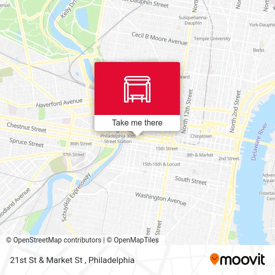 21st St & Market St map