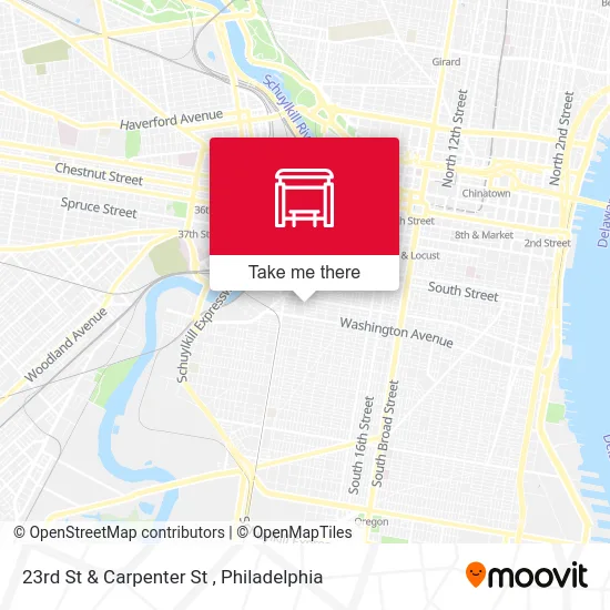 23rd St & Carpenter St map