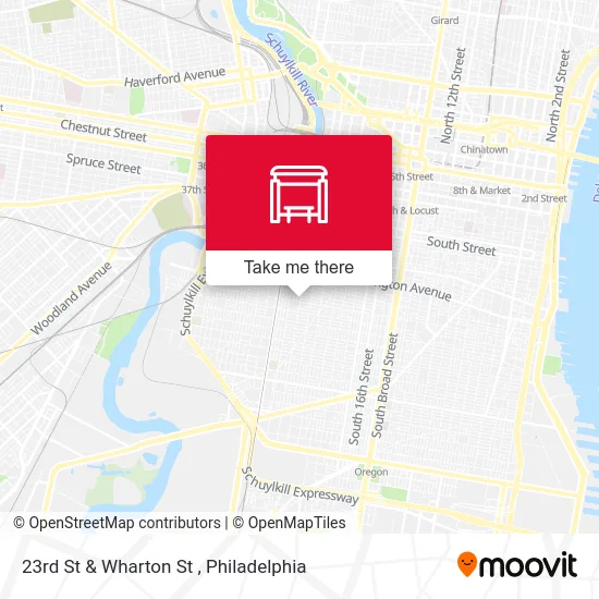 23rd St & Wharton St map