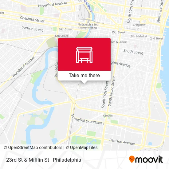 23rd St & Mifflin St map