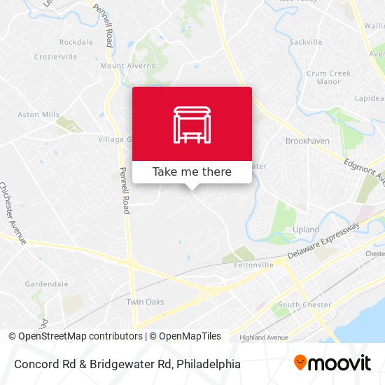 Concord Rd & Bridgewater Rd map