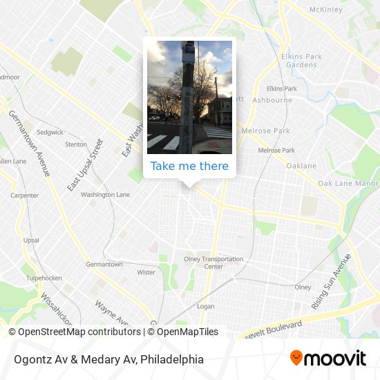 Ogontz Av & Medary Av map