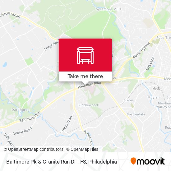 Baltimore Pk & Granite Run Dr - FS map
