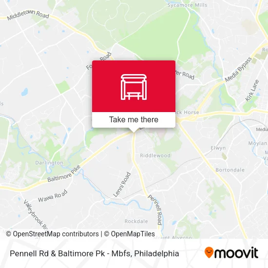 Pennell Rd & Baltimore Pk - Mbfs map