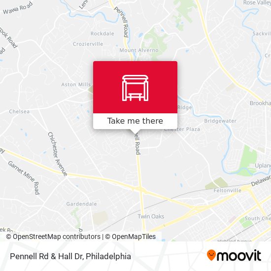 Pennell Rd & Hall Dr map