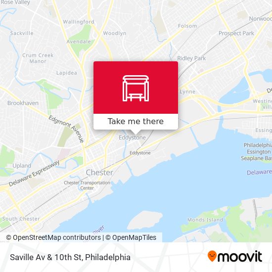 Saville Av & 10th St map
