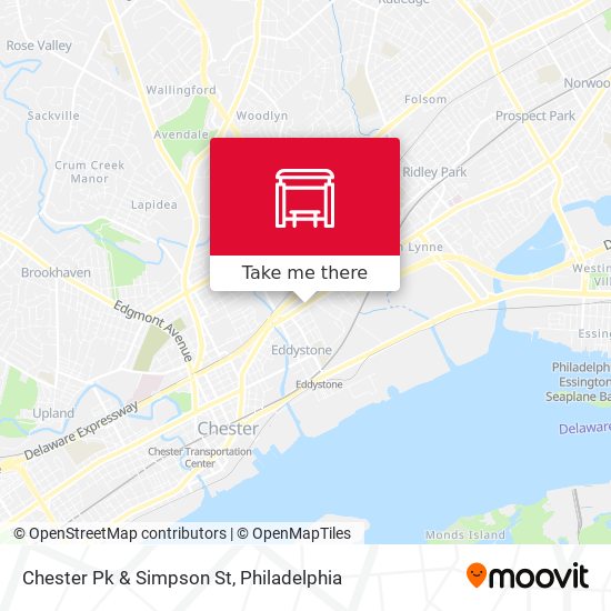 Chester Pk & Simpson St map