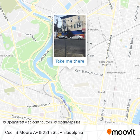 Mapa de Cecil B Moore Av & 28th St