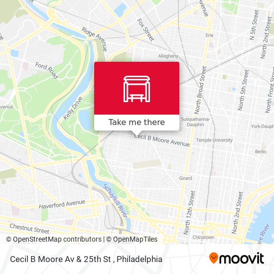 Cecil B Moore Av & 25th St map