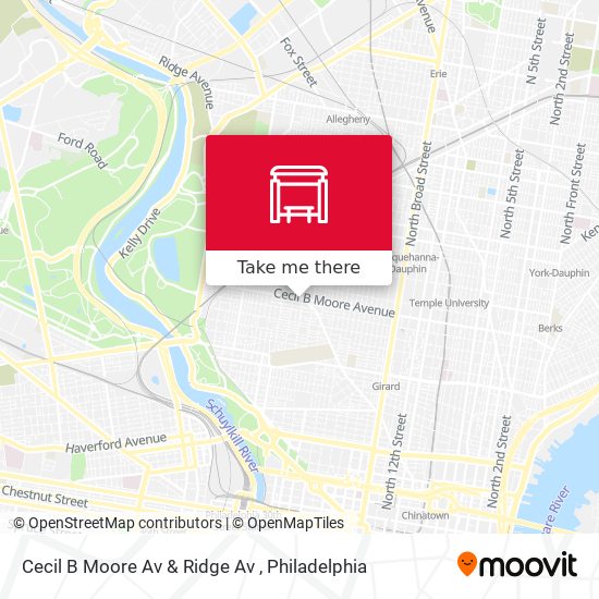 Mapa de Cecil B Moore Av & Ridge Av