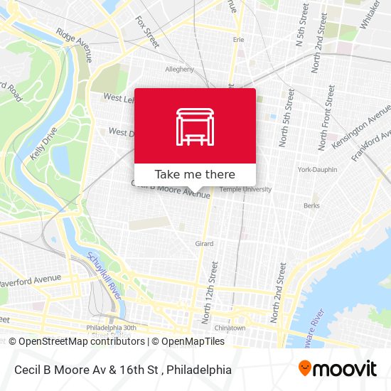 Cecil B Moore Av & 16th St map