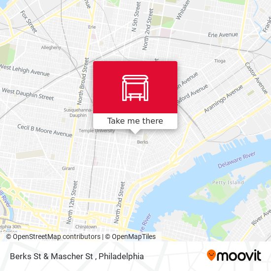 Mapa de Berks St & Mascher St