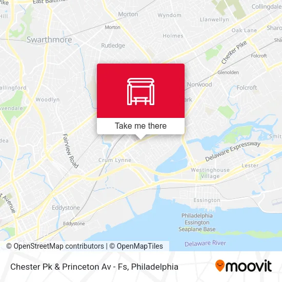 Chester Pk & Princeton Av - Fs map