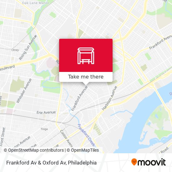 Mapa de Frankford Av & Oxford Av