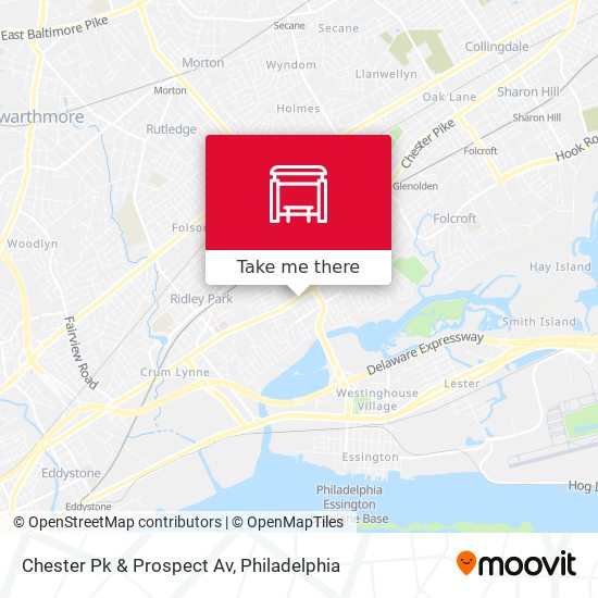 Chester Pk & Prospect Av map