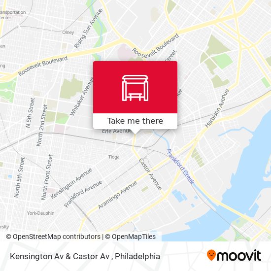 Mapa de Kensington Av & Castor Av