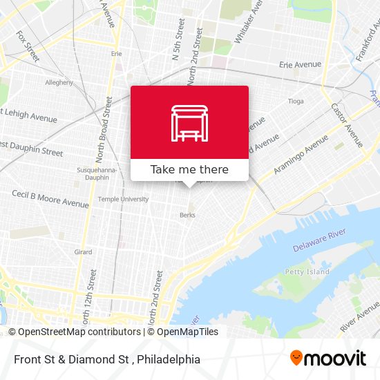 Mapa de Front St & Diamond St
