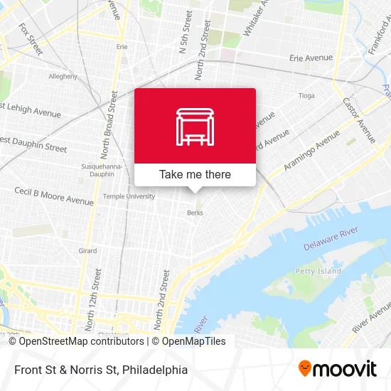 Front St & Norris St map