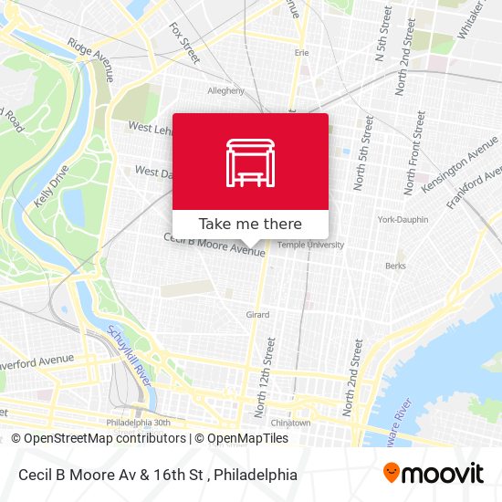Mapa de Cecil B Moore Av & 16th St