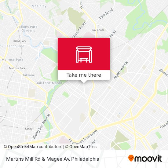 Martins Mill Rd & Magee Av map
