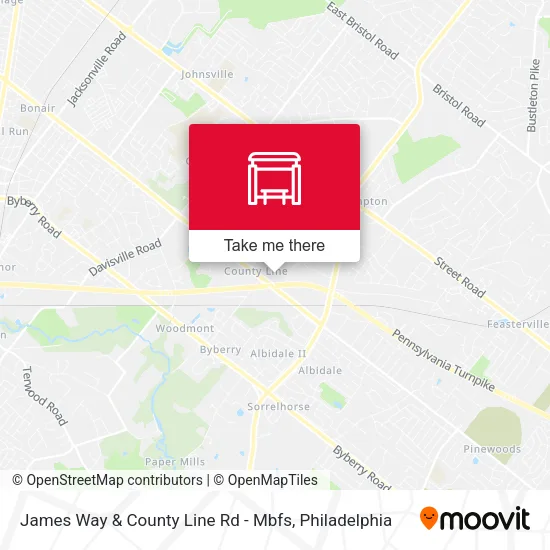 James Way & County Line Rd - Mbfs map