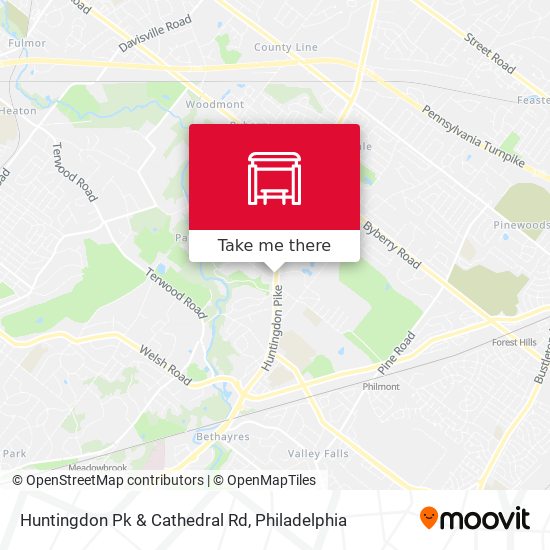 Huntingdon Pk & Cathedral Rd map