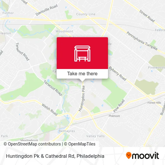 Huntingdon Pk & Cathedral Rd map