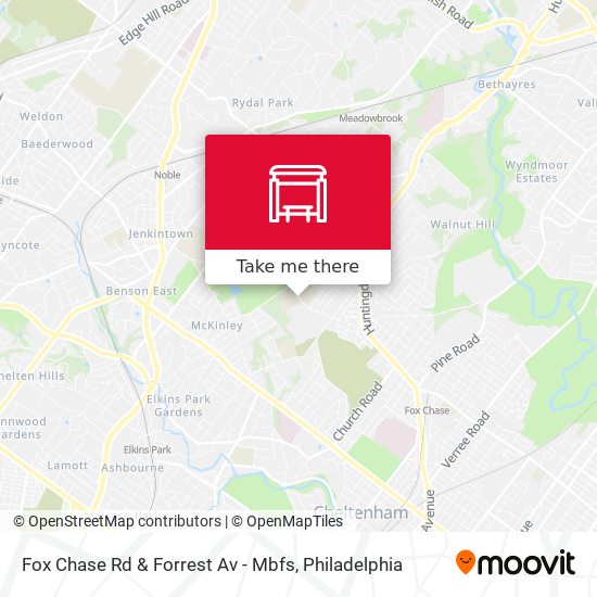 Fox Chase Rd & Forrest Av - Mbfs map