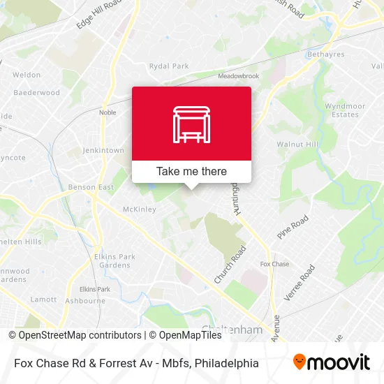Fox Chase Rd & Forrest Av - Mbfs map