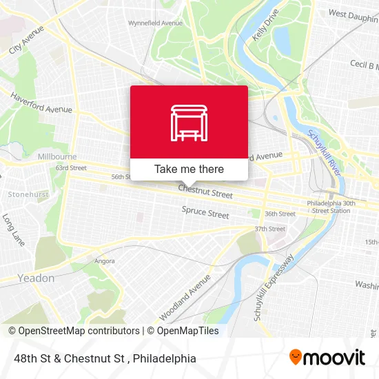 48th St & Chestnut St map