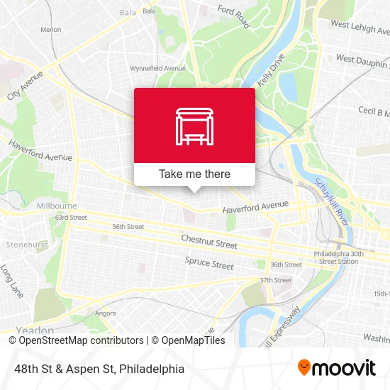 48th St & Aspen St map