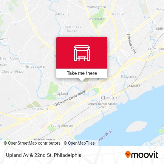 Upland Av & 22nd St map