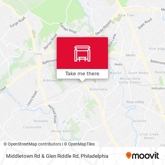 Mapa de Middletown Rd & Glen Riddle Rd