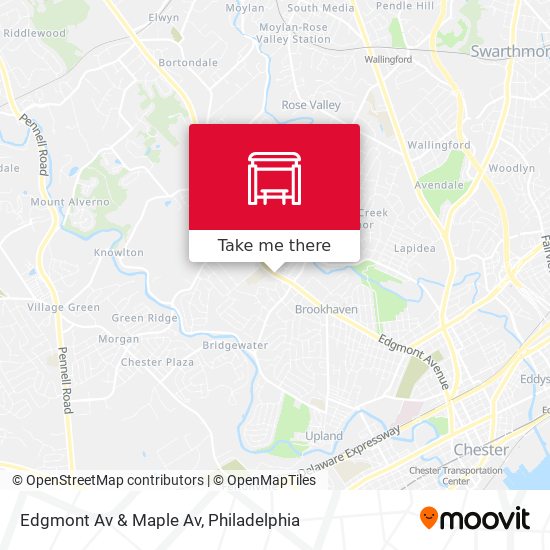 Mapa de Edgmont Av & Maple Av