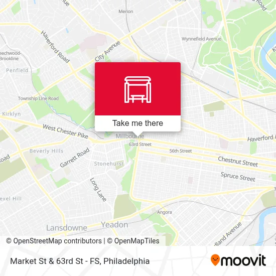 Market St & 63rd St - Fs map