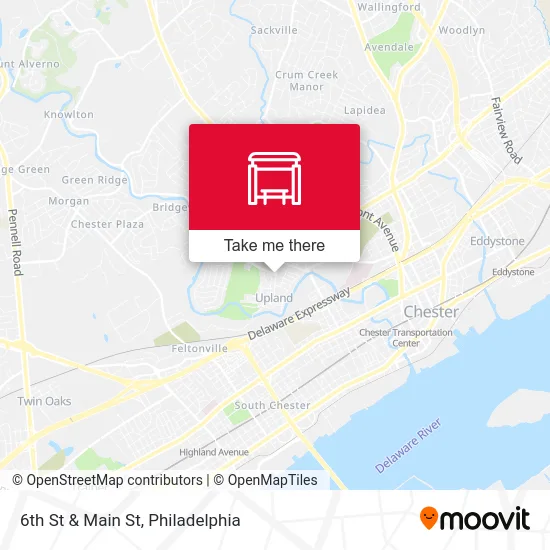 6th St & Main St map